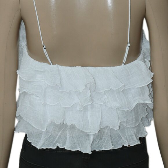 Free People Fauna Tank Fp One Ruffle Buttondown Tiered Top New XS - Picture 7 of 7